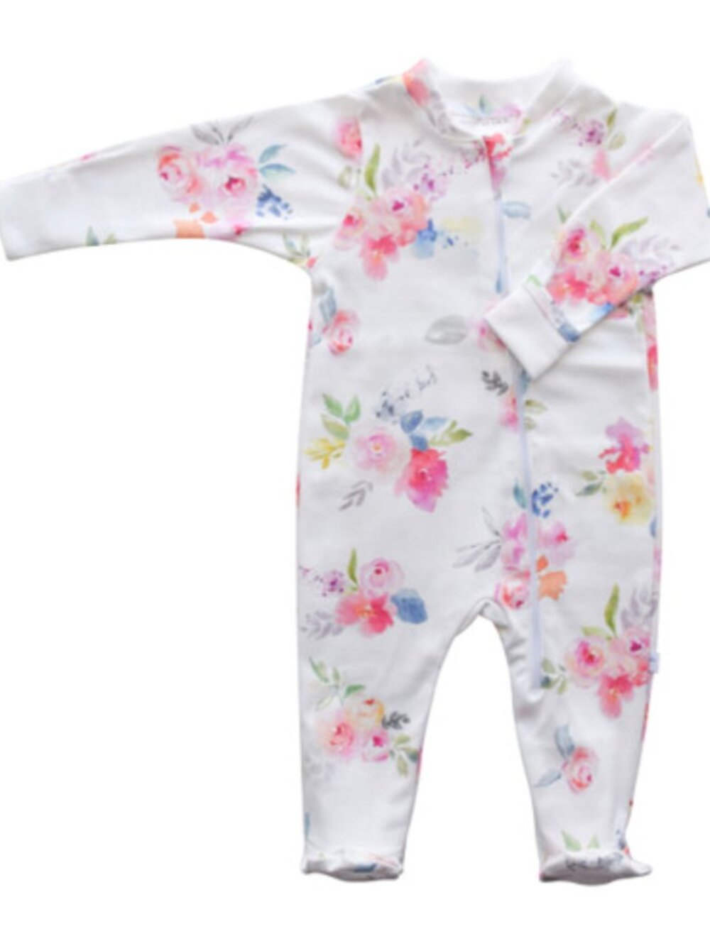NEW Jennifer Ann Style Organic Zip Footie - Blooming Garden 6-12 Months